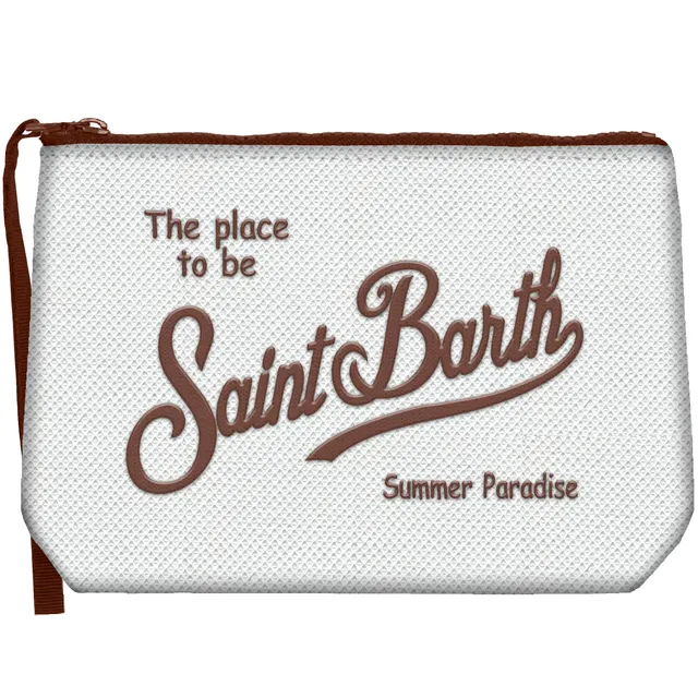MC2 Saint Barth Aline pochette bianco marrone
