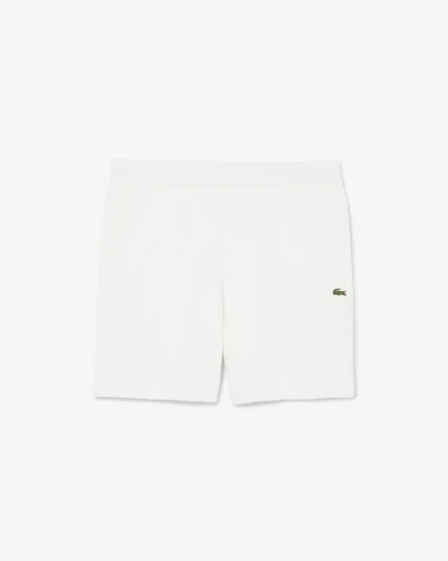 Lacoste GH0799 Shorts Uomo Bianco Cotone Organico
