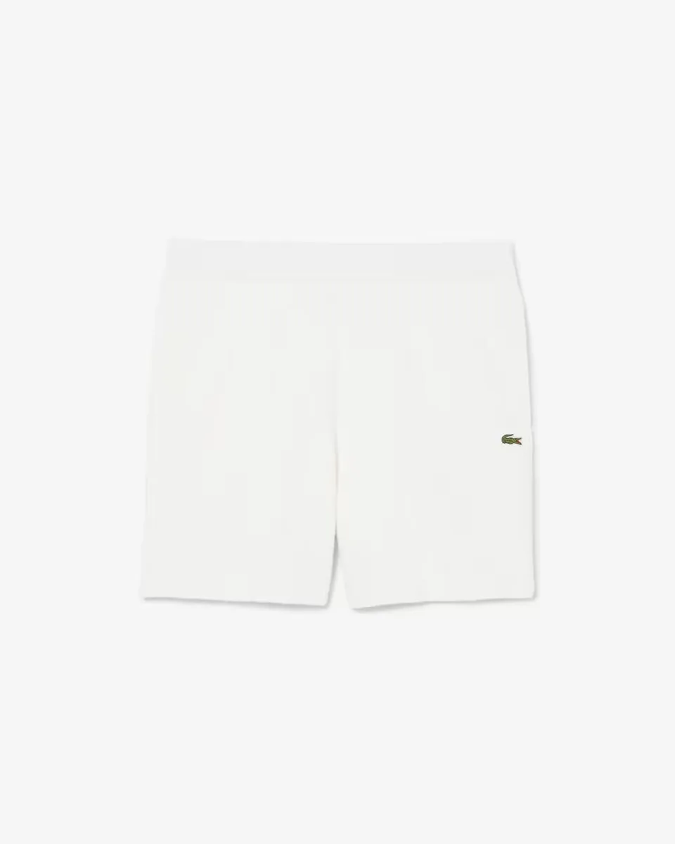 Lacoste GH0799 Shorts Uomo Bianco Cotone Organico