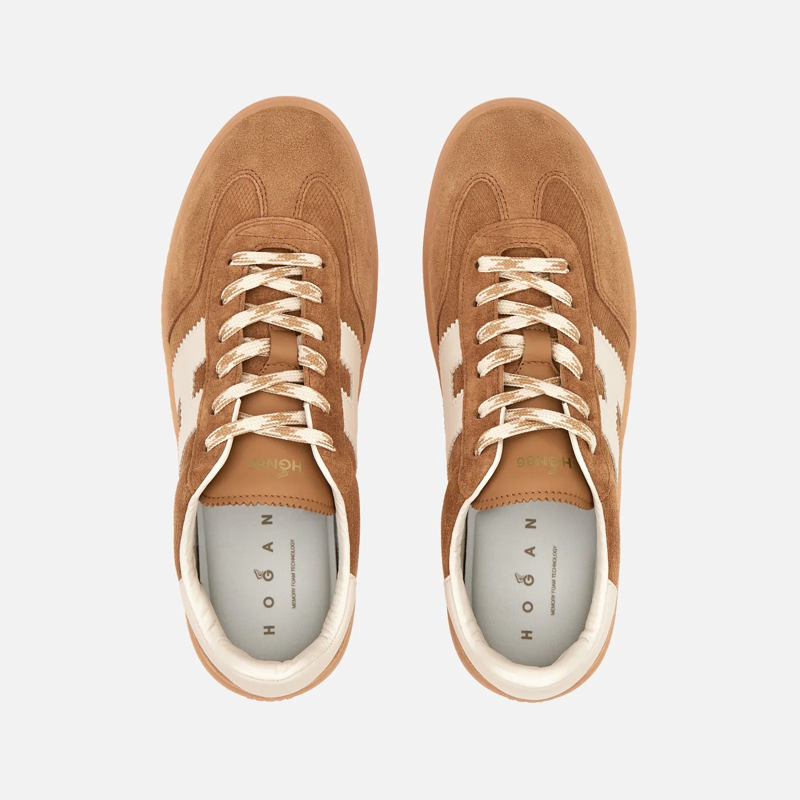 Hogan Cool HXM6470FB60UW Sneakers Uomo Cammello Scamosciate