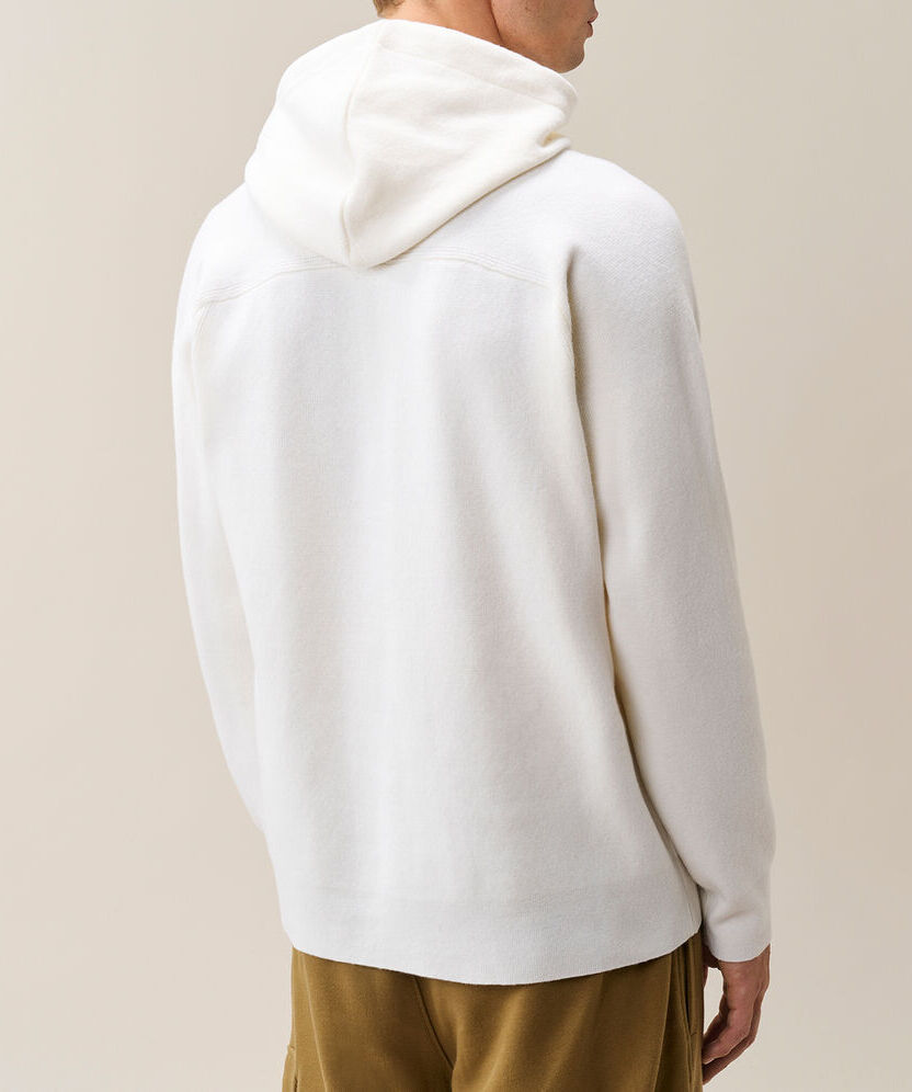 C.P. Company 21CMKN098A Felpa Uomo Bianca Gauze White Lana