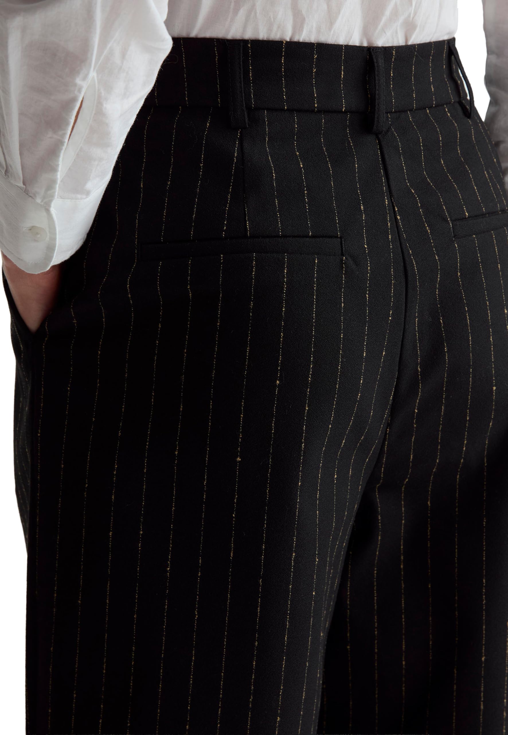 Benetton 4tuddf0af Pantaloni Donna 36 palazzo gessato
