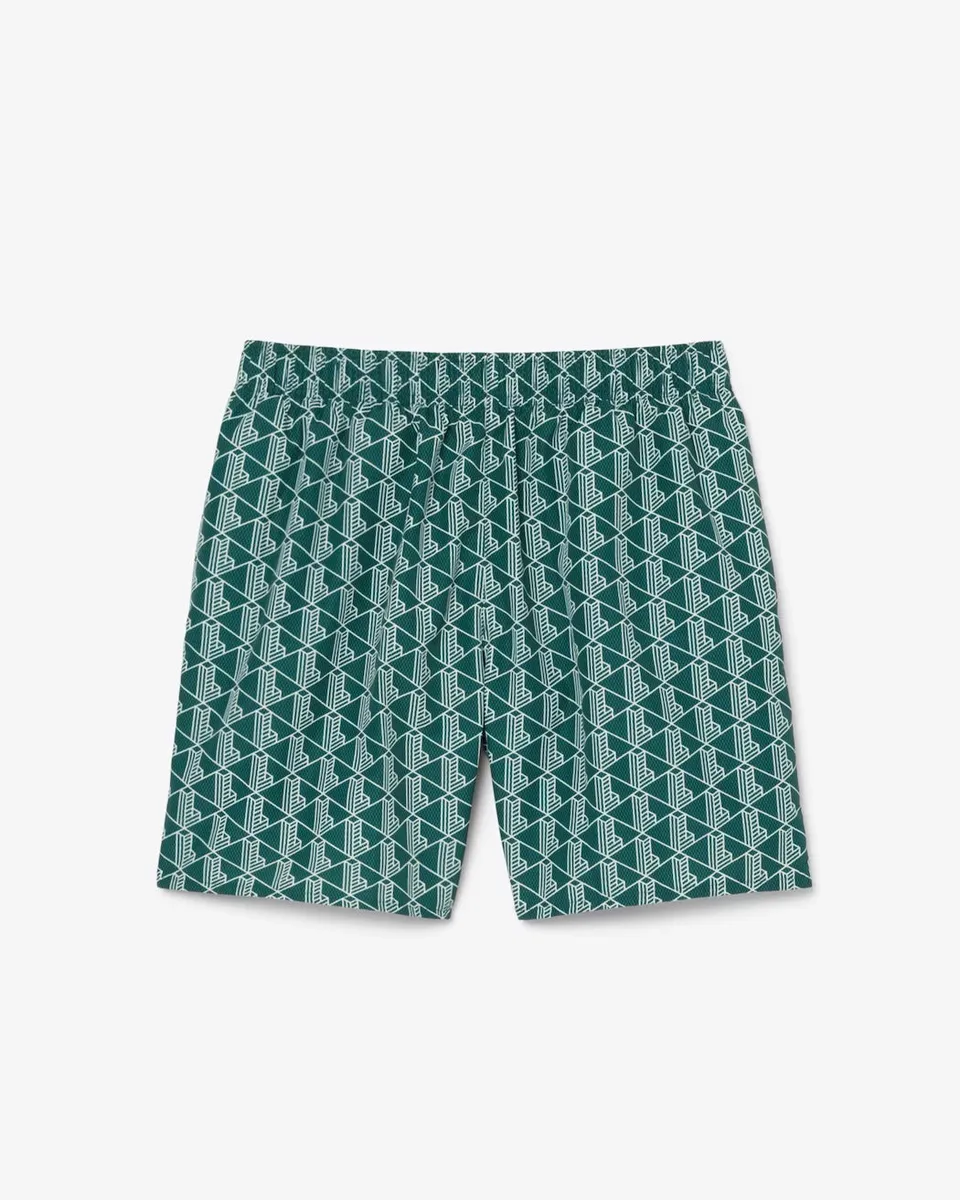 Lacoste MH9086 costume boxer uomo verde monogram