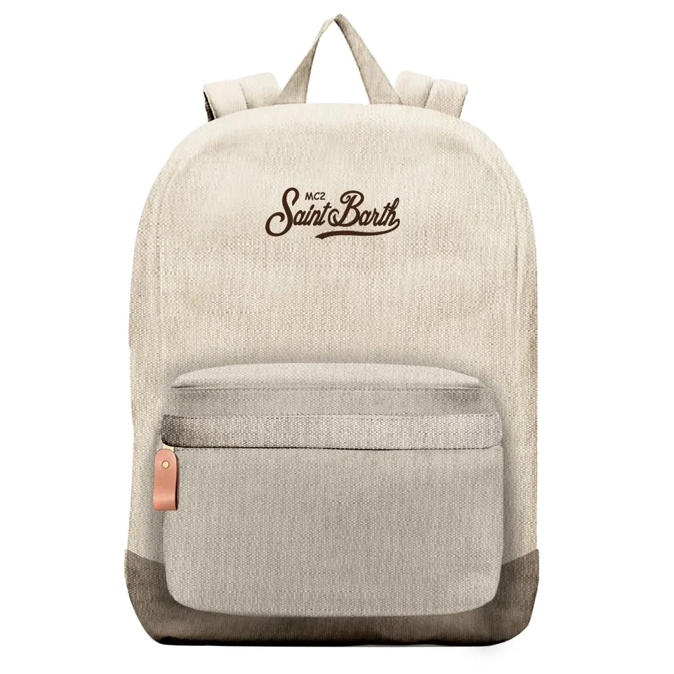 MC2 Saint Barth Canvas Backpack Zaino Beige Cotone