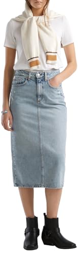 Benetton Gonne 46JTD0036 Longuette Denim 902 36