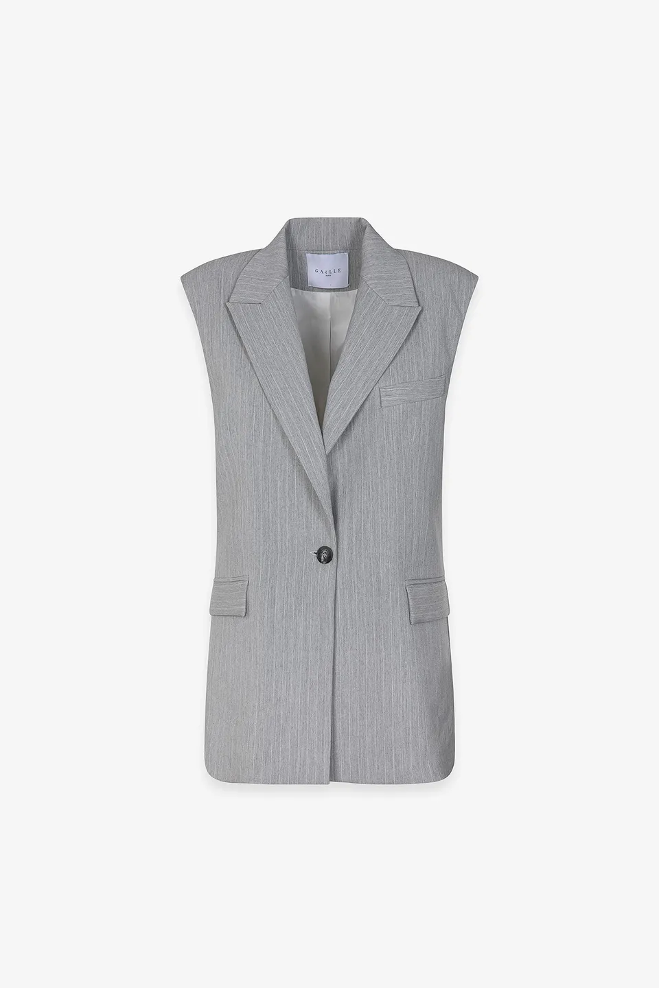GAELLE PARIS GAABW09810 Gilet Donna Grigio Gessato Monopetto
