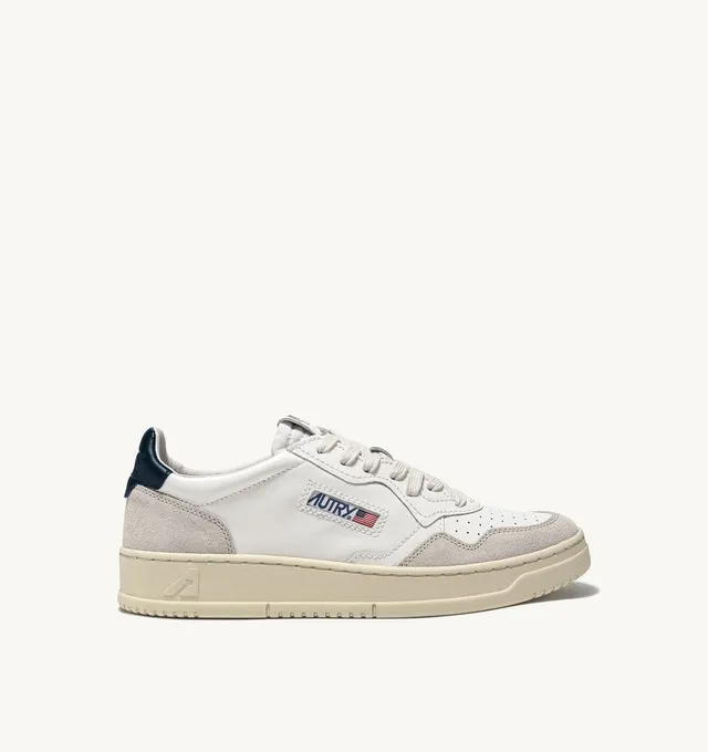 Autry Medalist Low AULM-LS28 sneaker pelle bianco grigio blu
