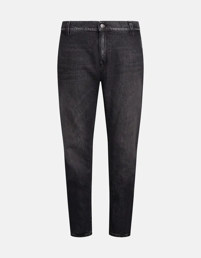Dondup Jeff UP641 Jeans Nero Carrot Denim Cotone Uomo