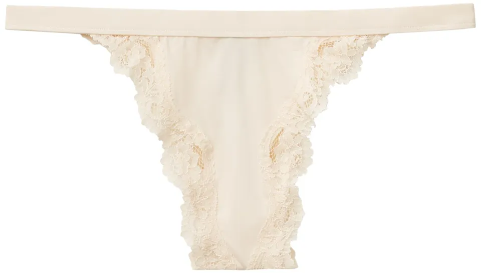 Benetton Intimo Tanga Donna S Slip in Pizzo Elastico