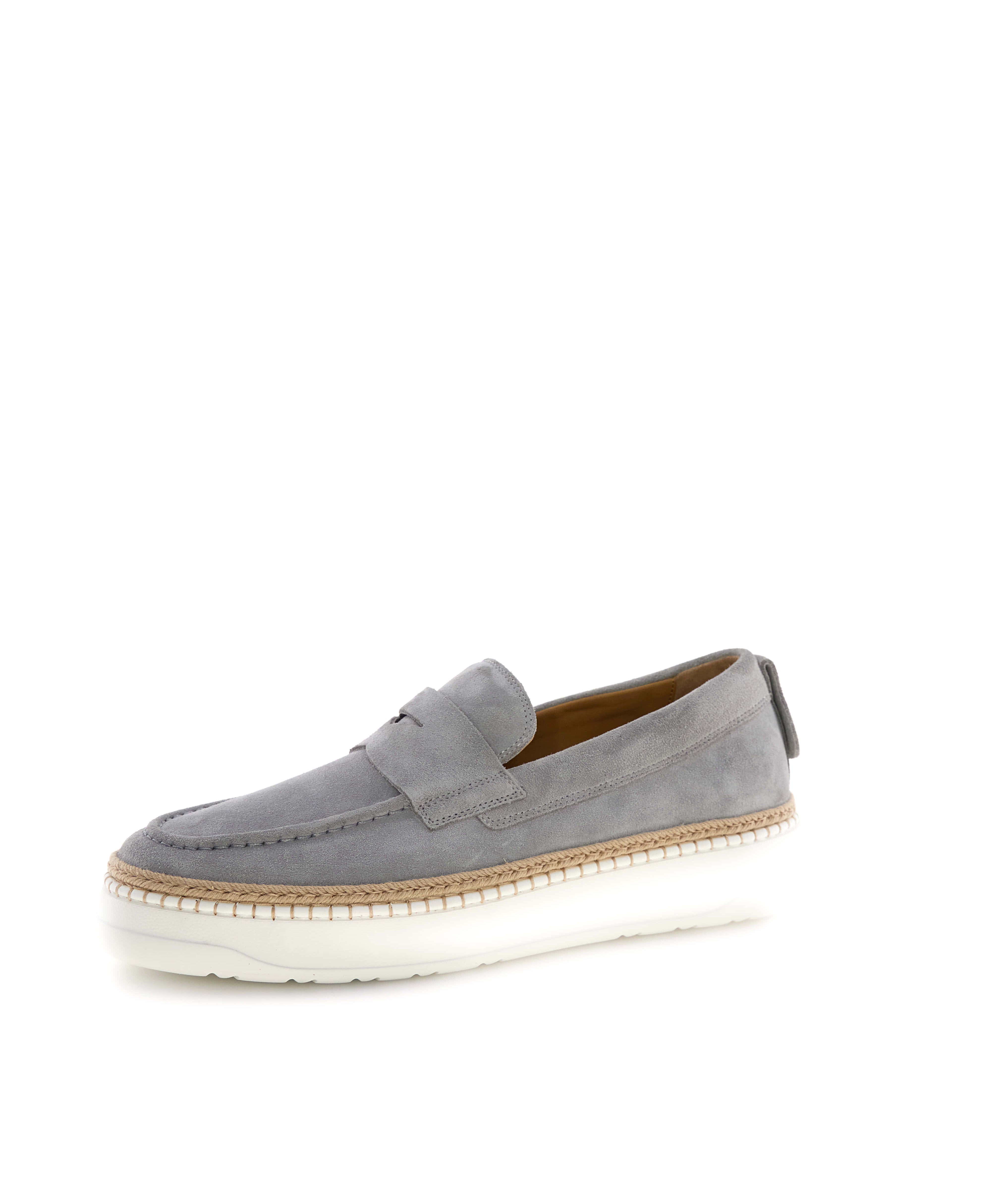 Voile Blanche Layton Mok 3 mocassino uomo grigio scamosciato