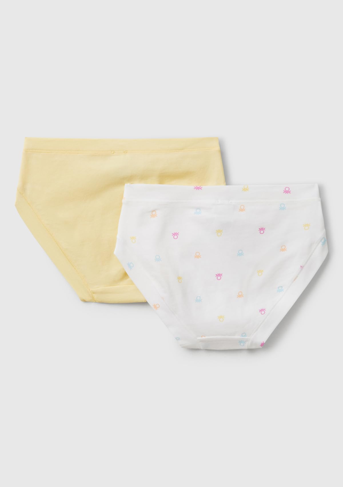 Benetton Set 2 Slip bambina cotone organico allover