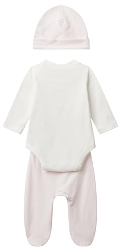 Benetton Set Body Pantalone Berretto Neonato Jersey Coniglietto
