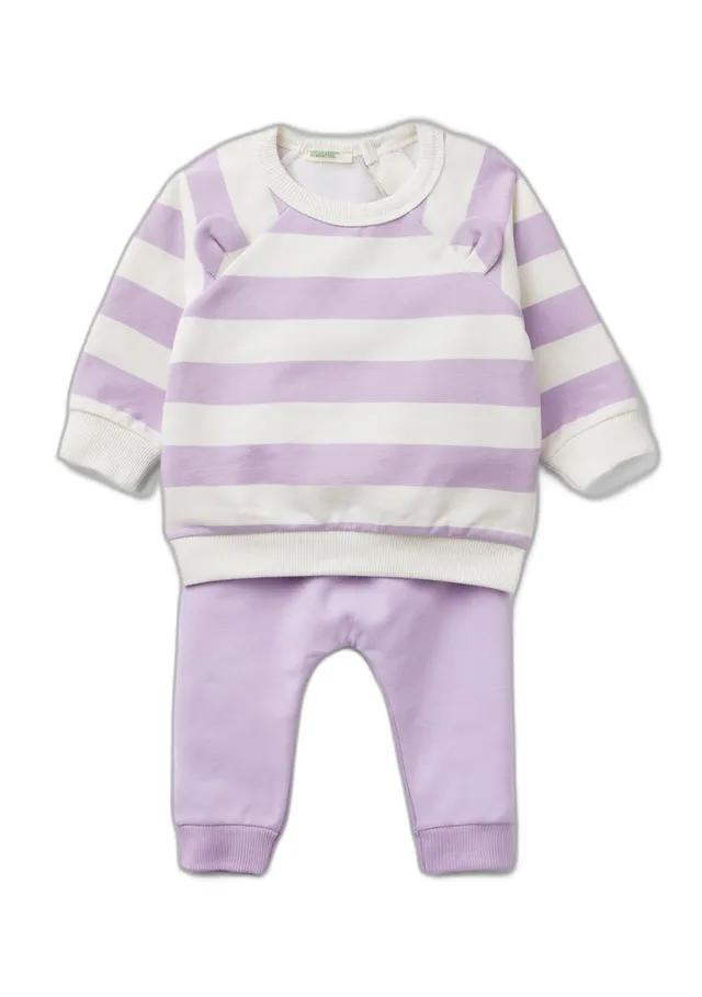 Benetton Pantaloni Bimbo pantaloni rosa 64m taglia 50 felpa