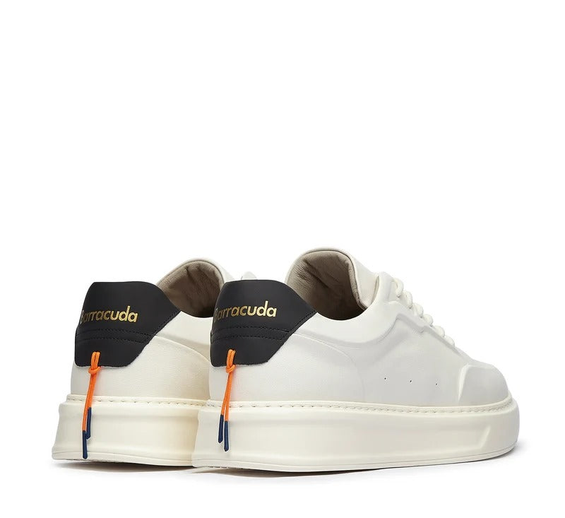 Barracuda Phoenix sneaker uomo bianco nero nappa slip-on
