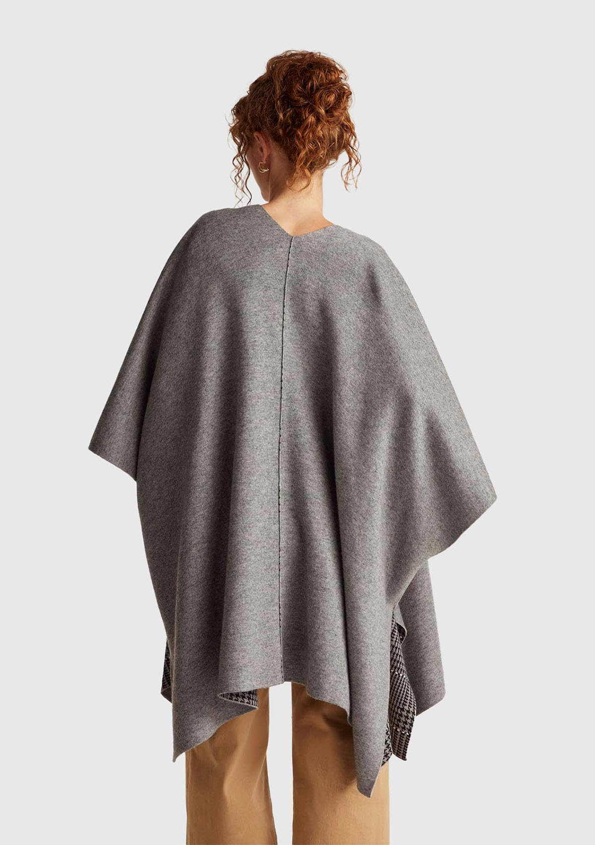 Benetton Maglieria 112heu01n Mantella Donna Grigio