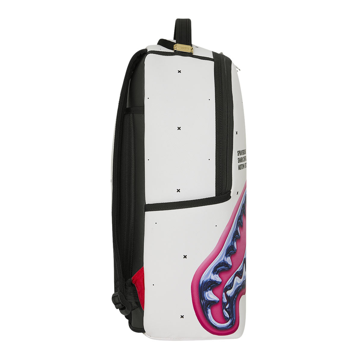 Sprayground 910B8427NSZ Zaino Bianco Shark Liquid Chrome PVC