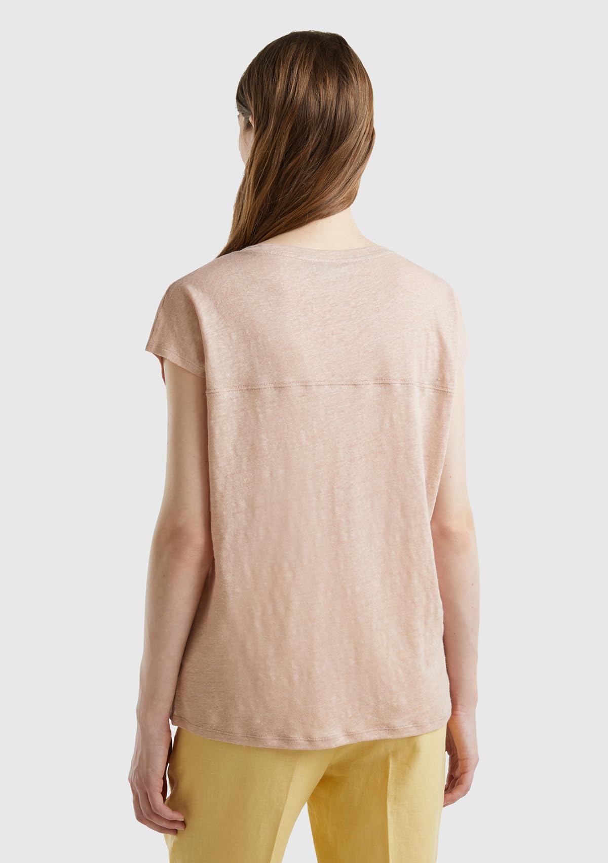 Benetton T-Shirt Donna Maglietta Cotone Jersey Manica Corta