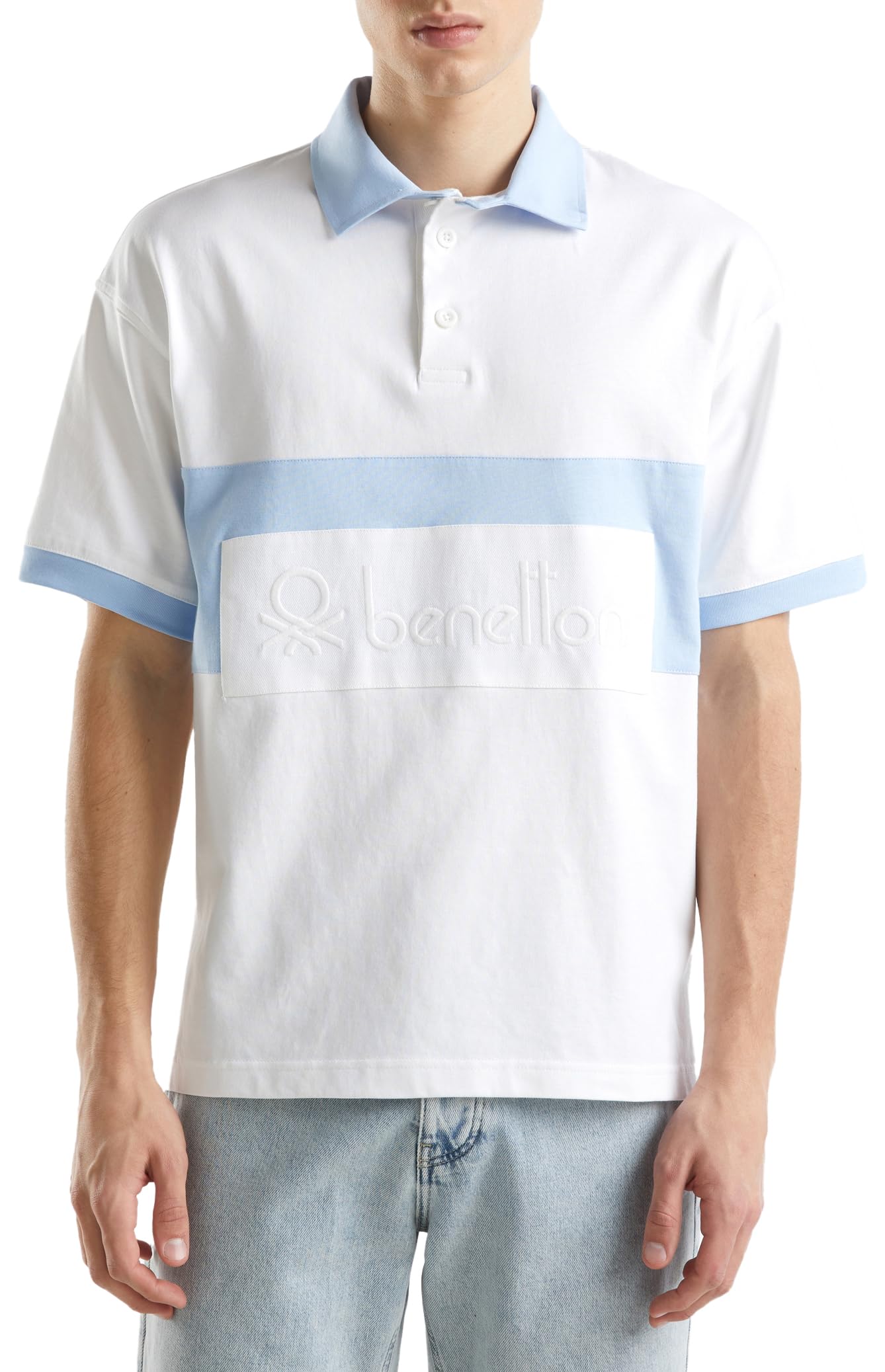 Benetton Polo Shirt uomo cotone taglia XS