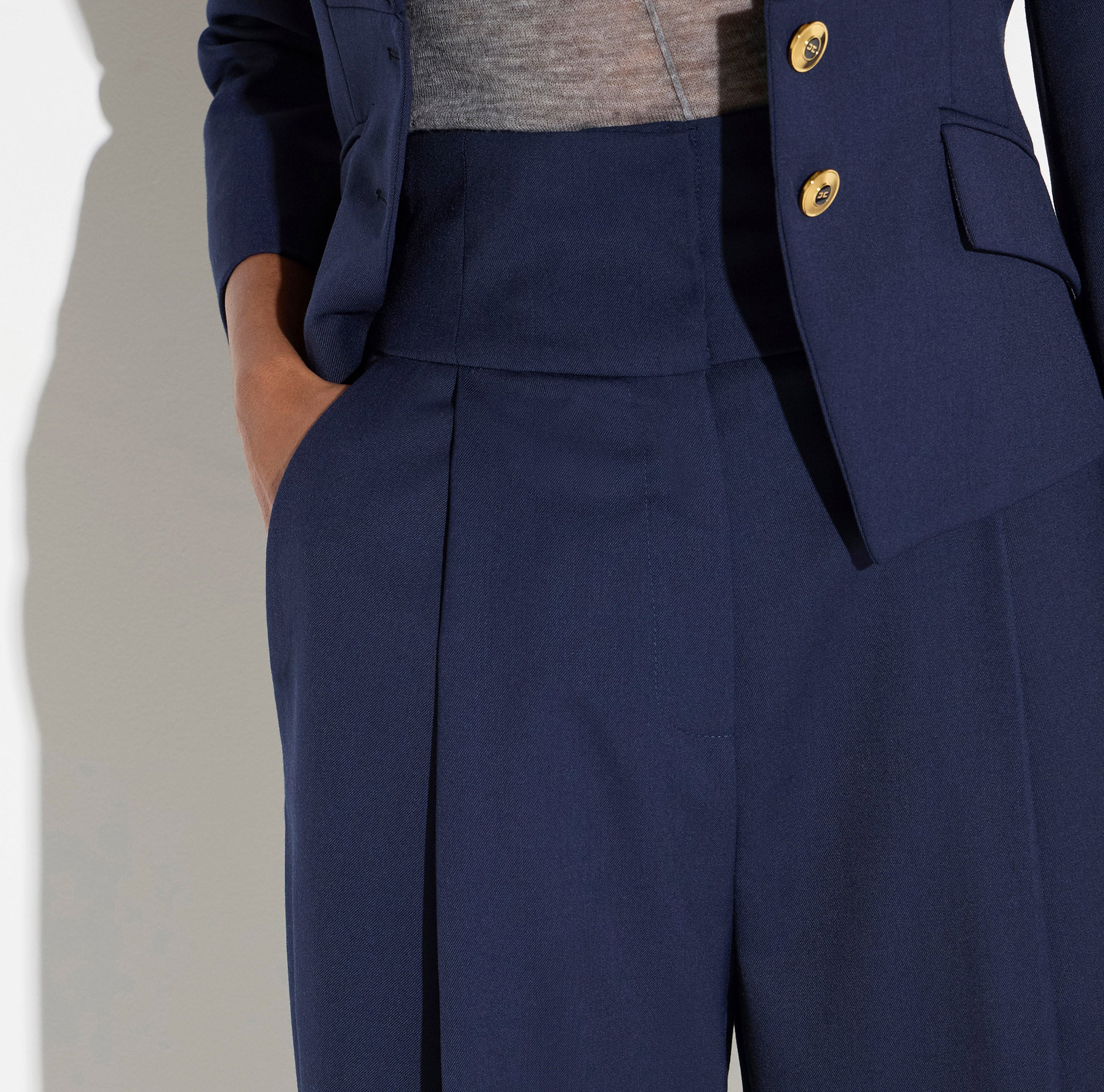 Elisabetta Franchi PA17966E2 pantaloni navy donna