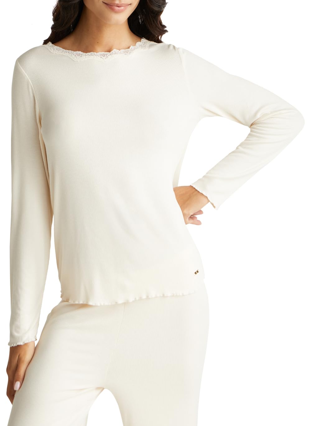 Benetton pigiama donna costina modal scollo barchetta taglia S