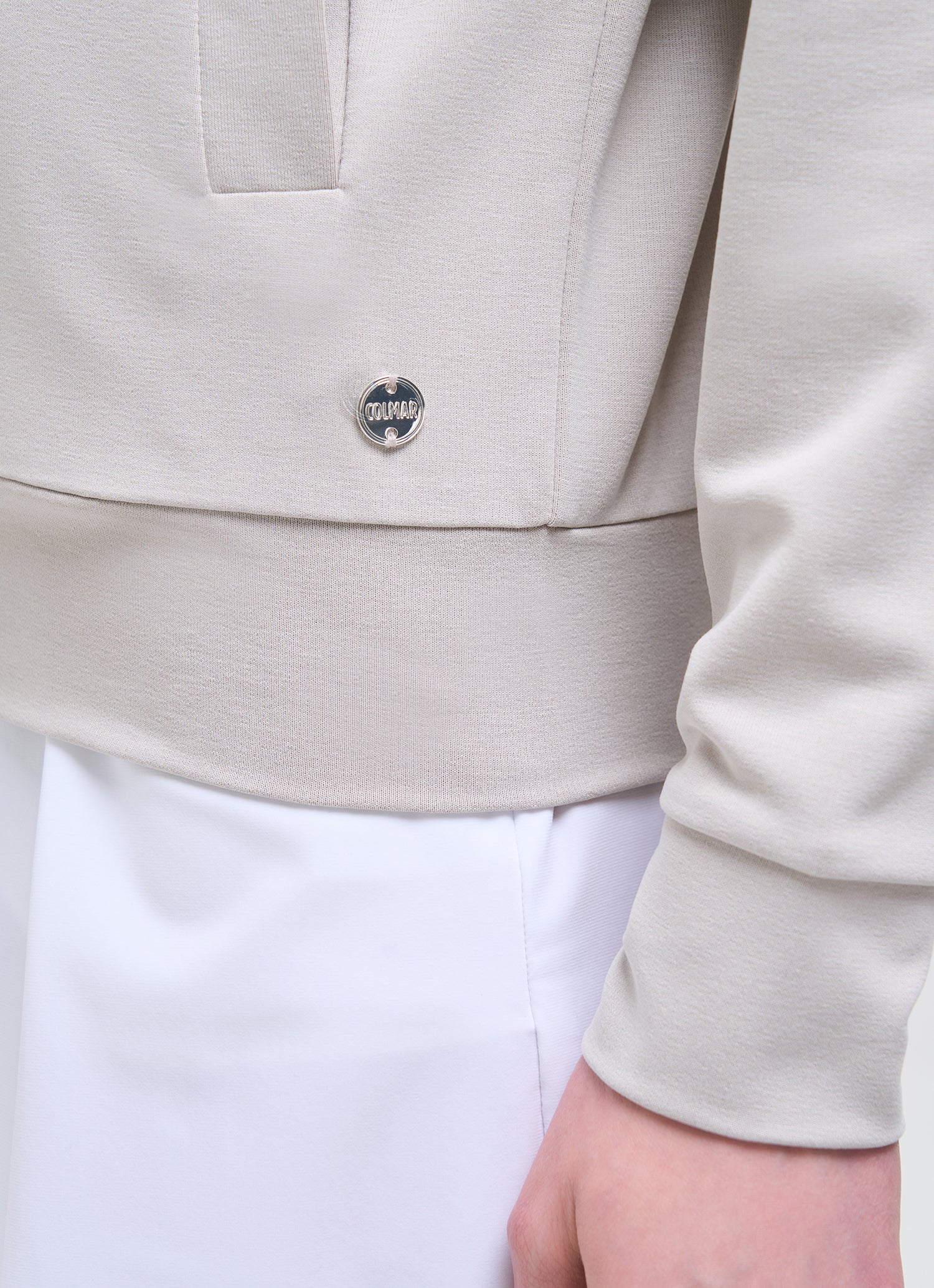 Colmar 9292 felpa donna beige canapa full zip modal