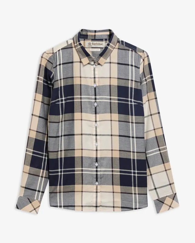Barbour Bredon LSH1353 camicia donna tartan beige