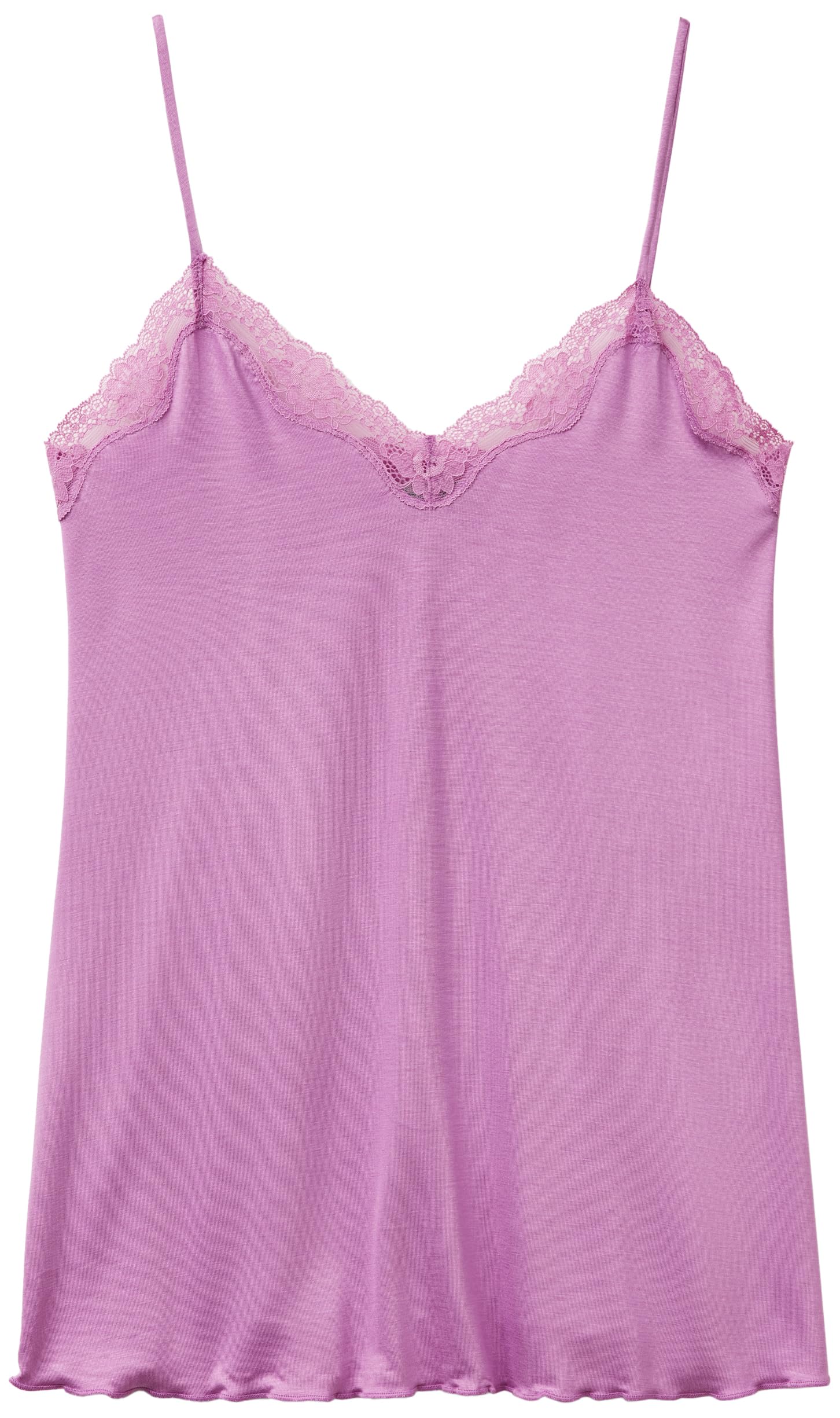 Benetton Canotta Donna S 3Z123H00J in Viscosa e Pizzo