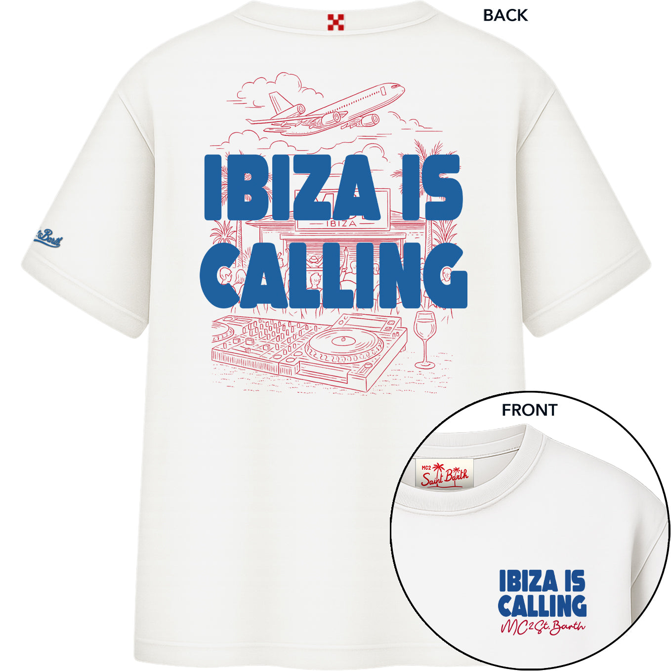 MC2 Saint Barth Delmar T-Shirt Uomo Cotone Bianca