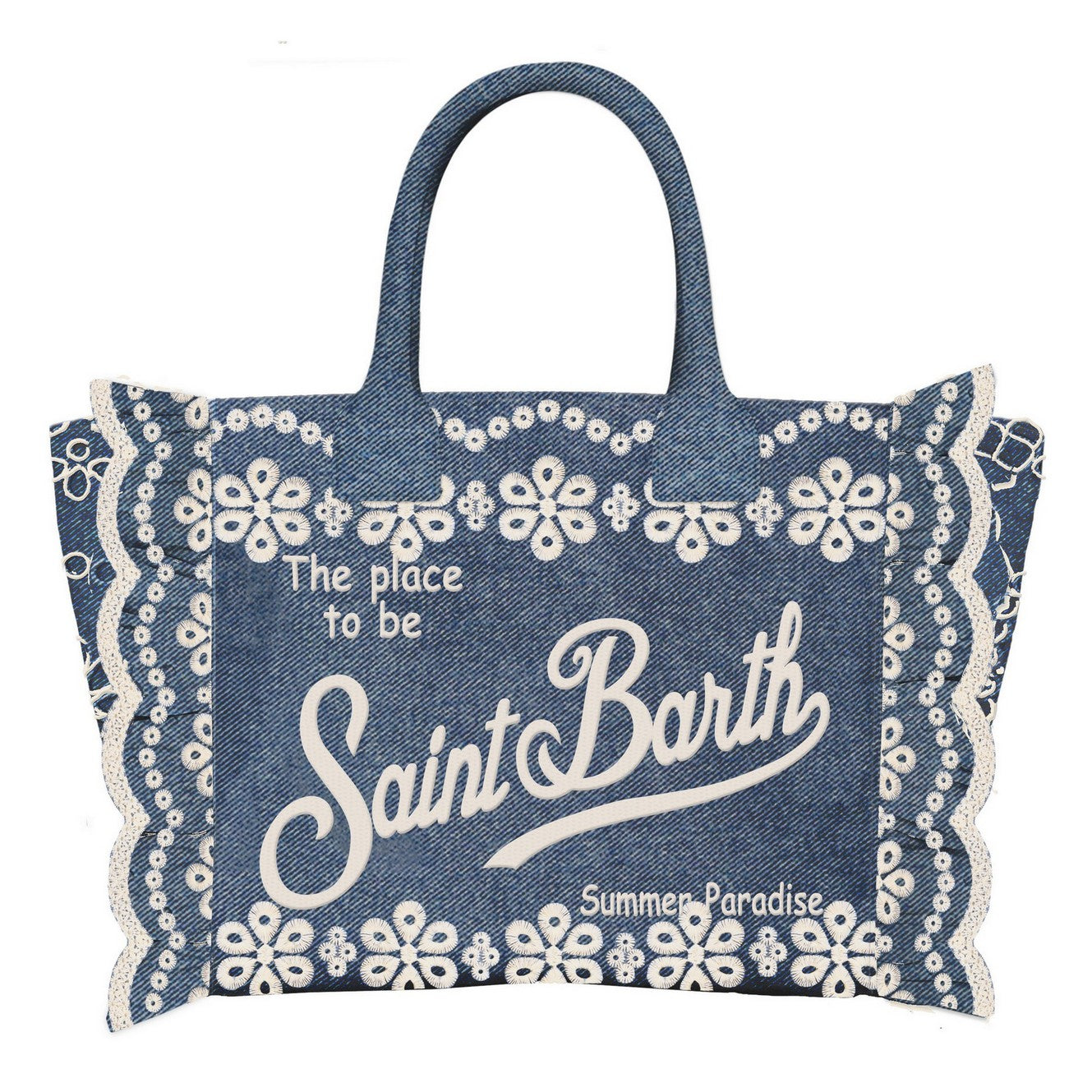 MC2 Saint Barth Colette Volant N 00485L borsa denim sangallo