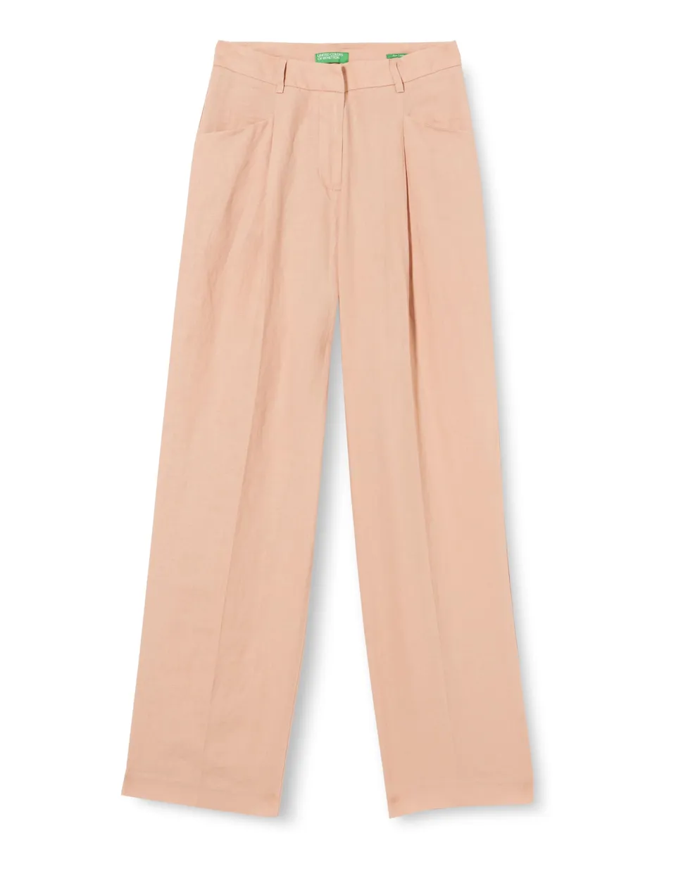 Benetton 4AGHDF05W Pantaloni Donna Lino Vita Regular