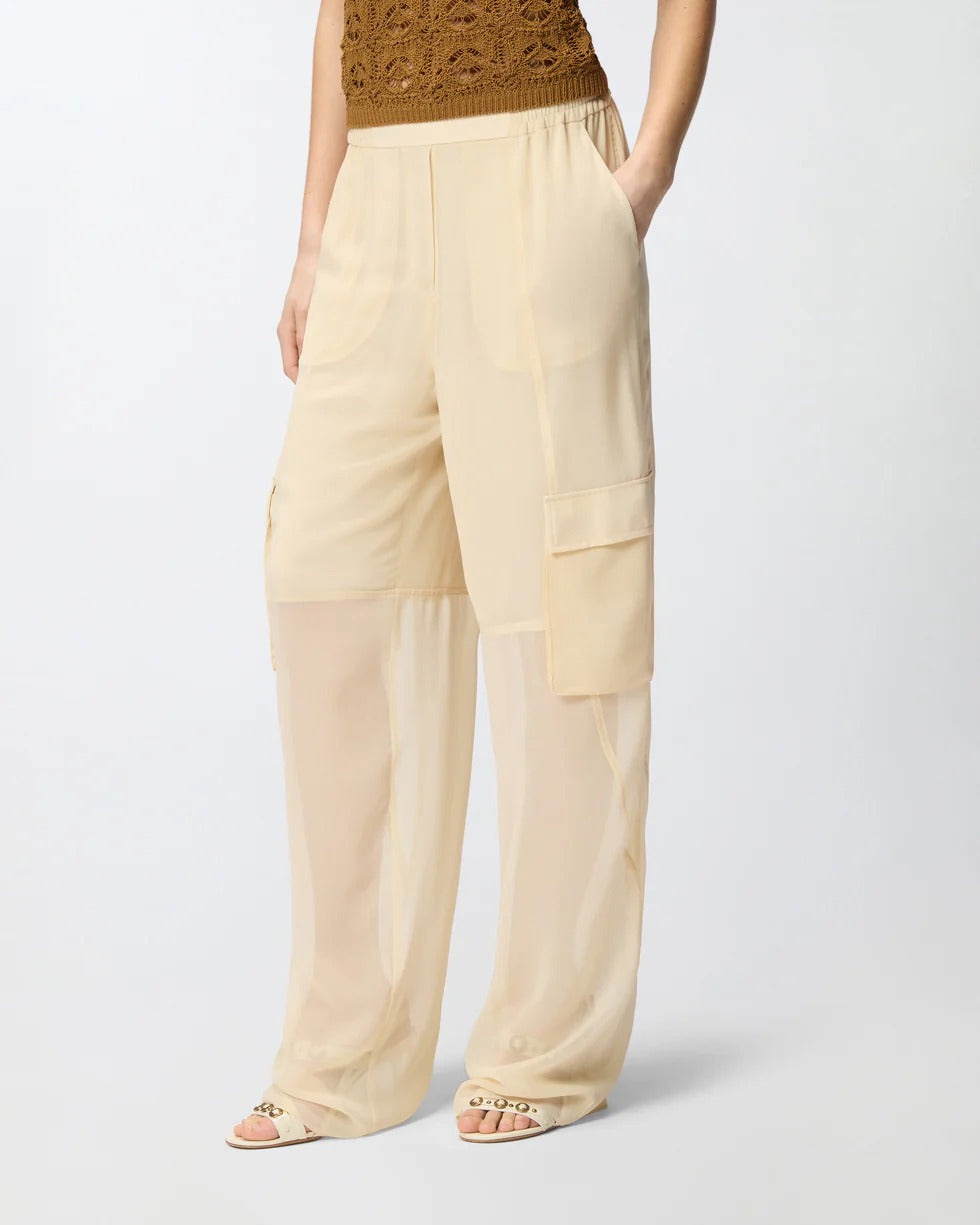 Pinko Casteggio 106792 pantalone donna giallo vaniglia
