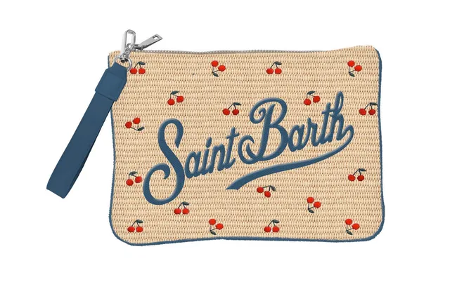 MC2 Saint Barth Parisienne Straw 02802L Pochette Cherry Beige