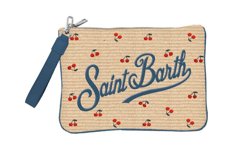MC2 Saint Barth Parisienne Straw 02802L Pochette Cherry Beige