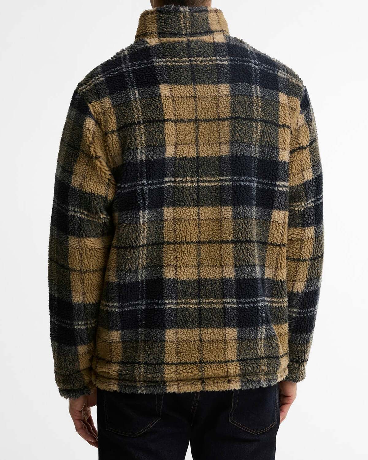 Barbour MFL0187 Felpa Uomo Sherpa Birchwood Tartan