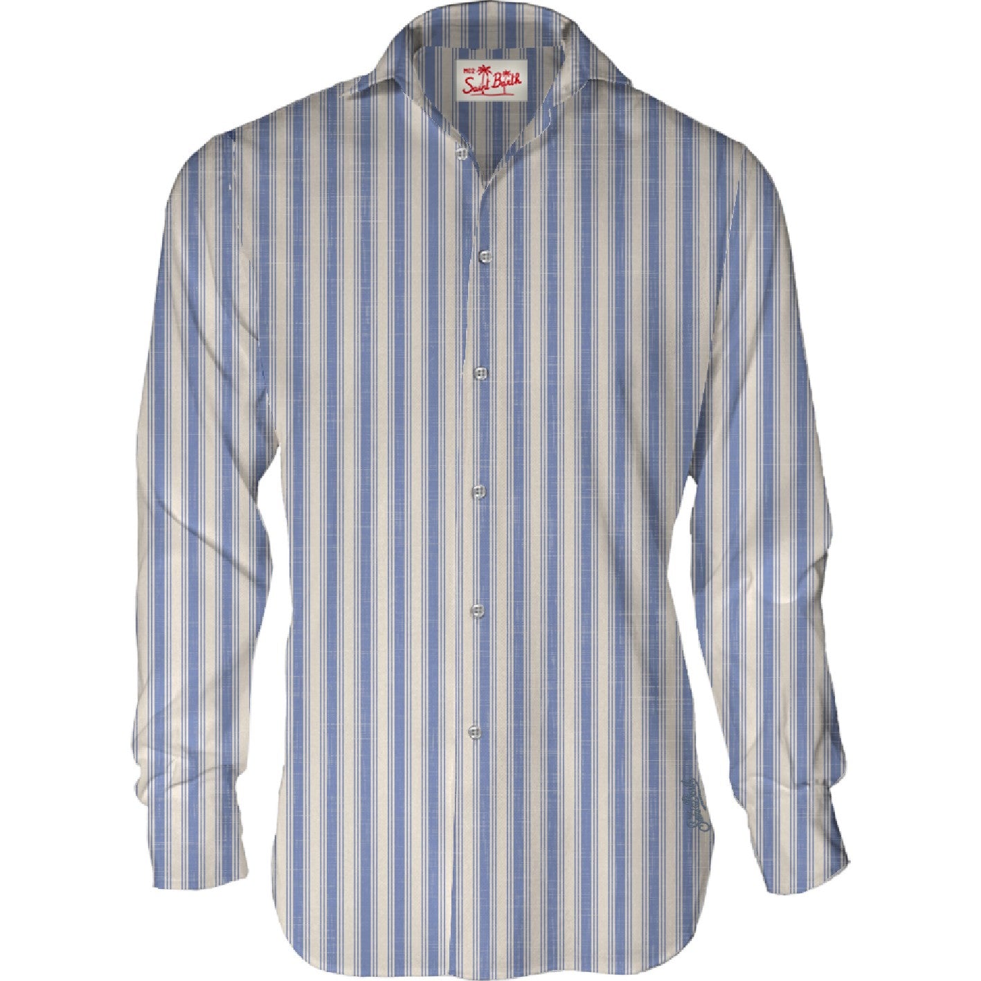MC2 Saint Barth Pamplona 00588L camicia uomo righe Blu lino