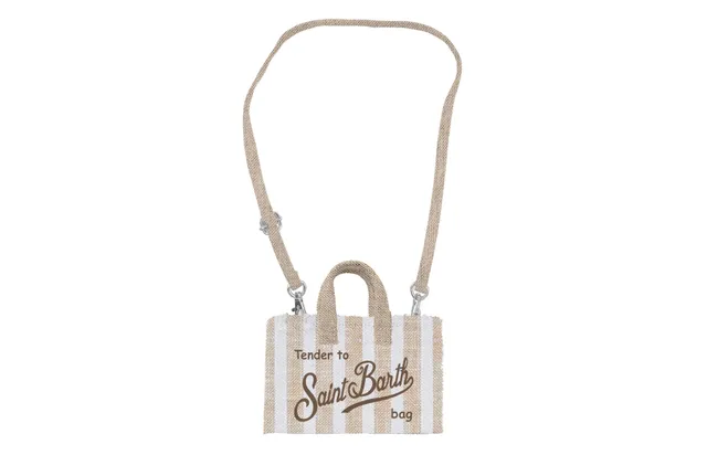 MC2 Saint Barth Phone Bag borsa donna Linen Stripes Beige