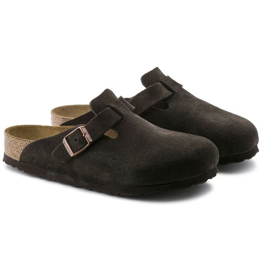 Birkenstock Boston 0660463 Ciabatta Suede Mocca Taglia 40