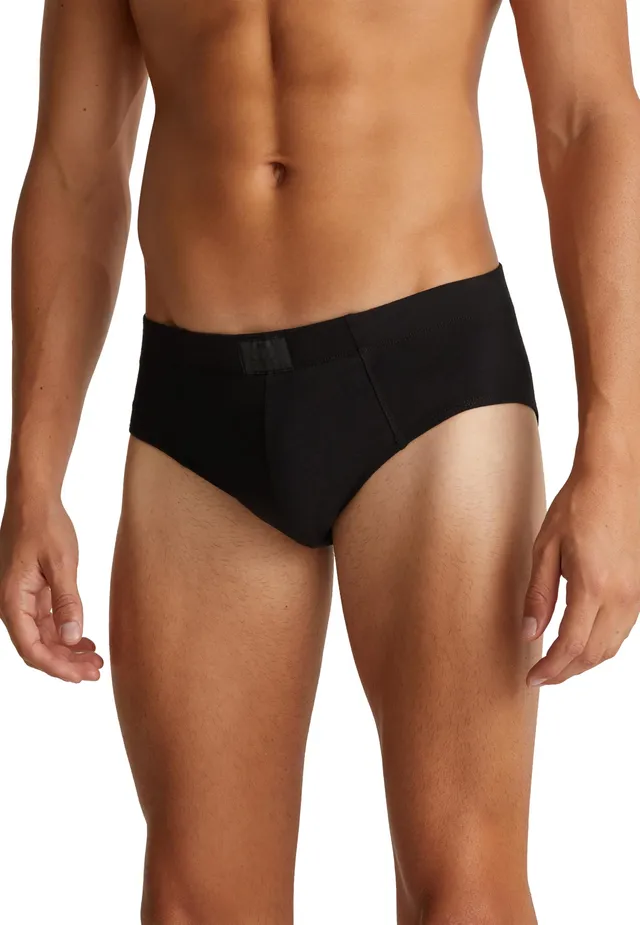 Benetton Slip Uomo Jersey Nero S Logo