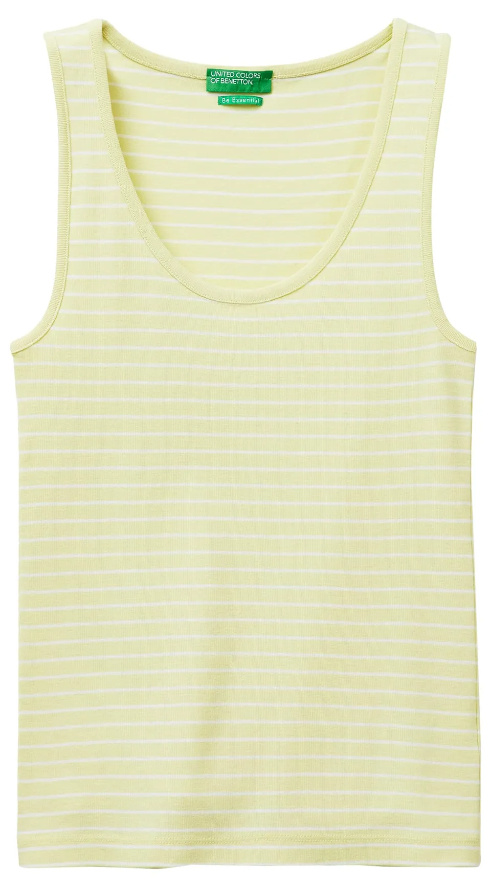 Benetton Canotta Costina Rigata Slim Fit Donna