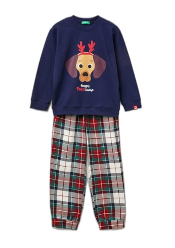 Benetton Pigiama Bambini Cotone Taglia 90 Stampa All Over
