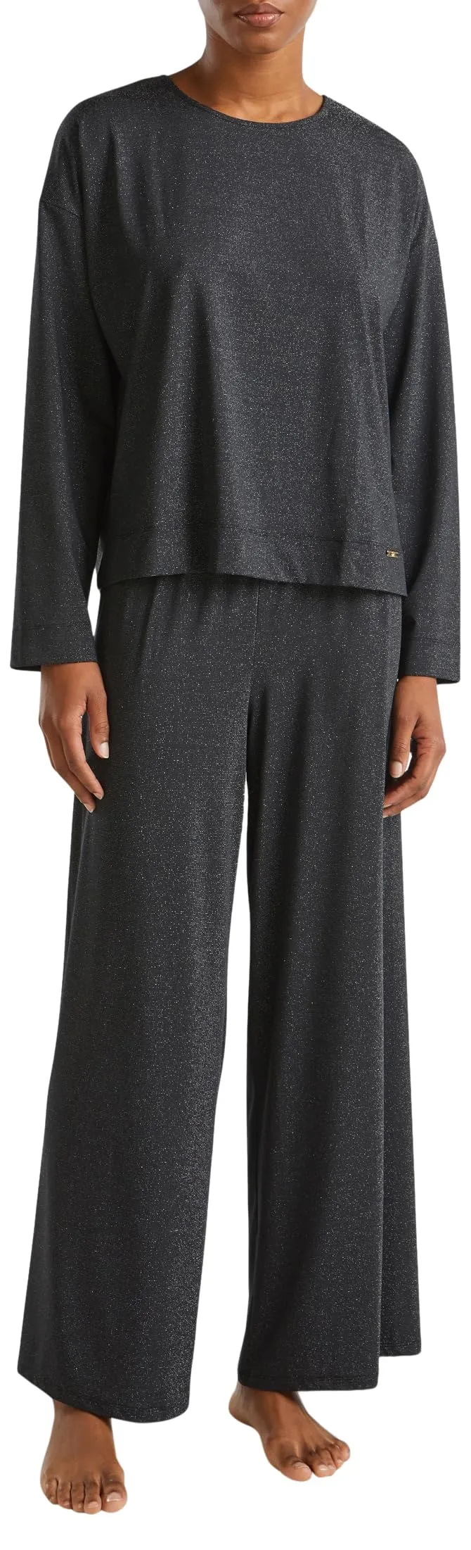 Benetton 3nyw3f03z Pantalone Pigiama Donna L Lurex