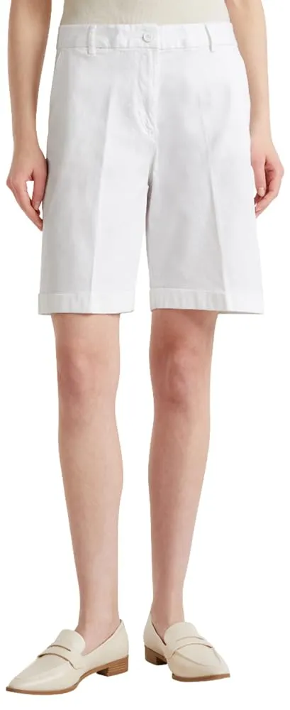 Benetton 4CDRD901W Bermuda Donna Bianco 36 Cotone