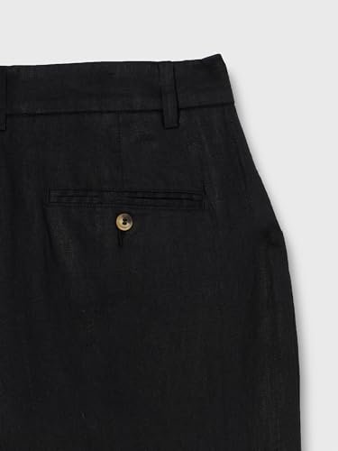 Benetton 4AGHDF05W Pantaloni Donna Lino Vita Regular