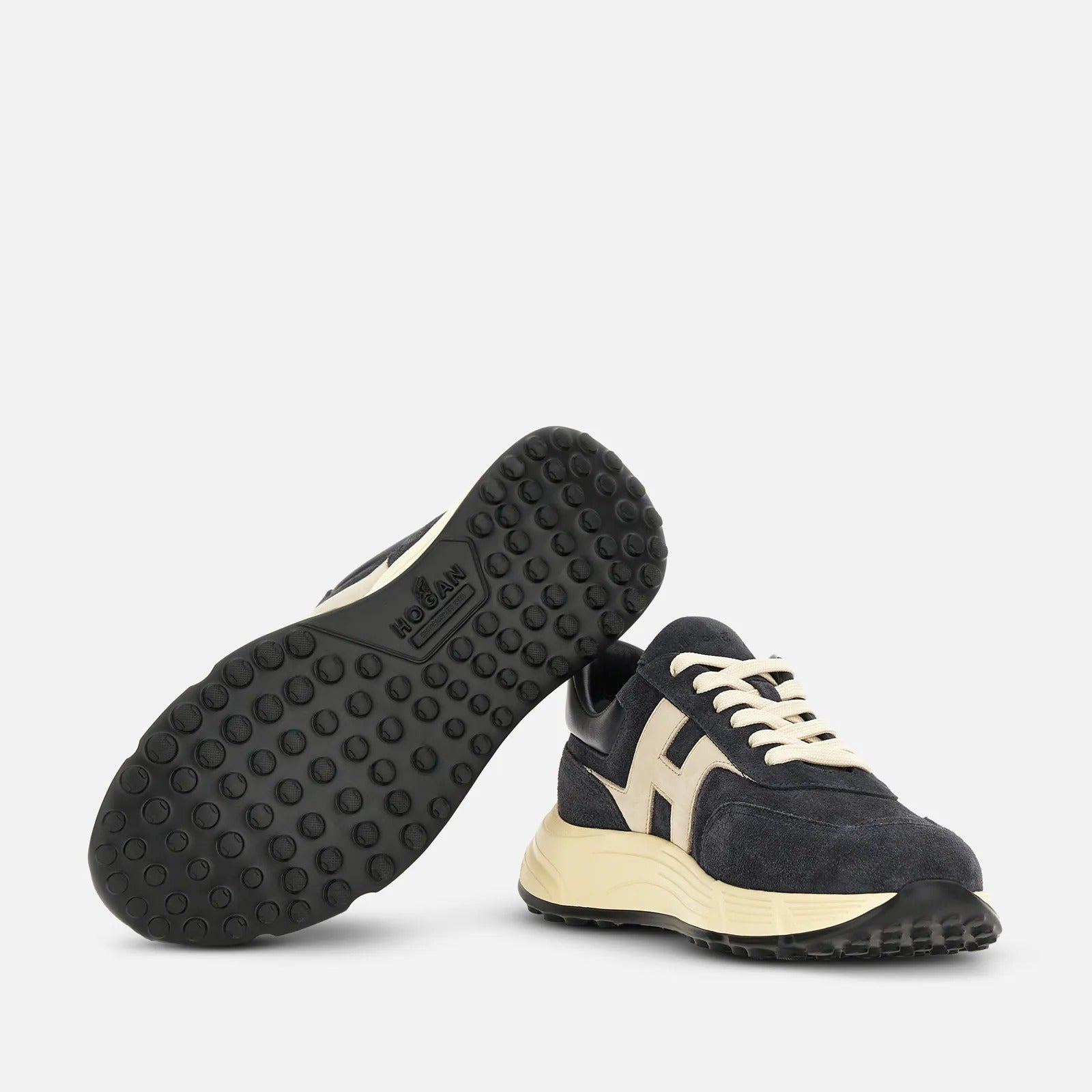 Hogan Hyperlight HXM5630 Sneakers Uomo Blu Suede