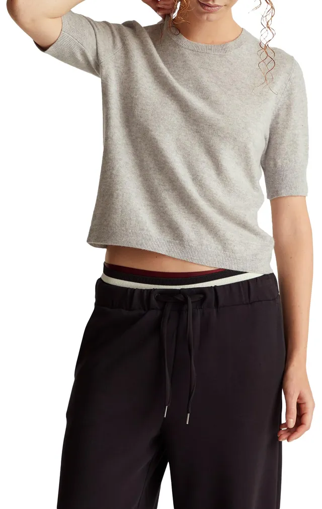 Benetton Maglia Girocollo Donna Manica Corta Regular