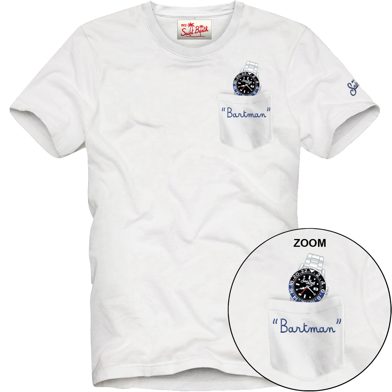 MC2 Saint Barth Austin 09317L t-shirt bartman bianco cotone