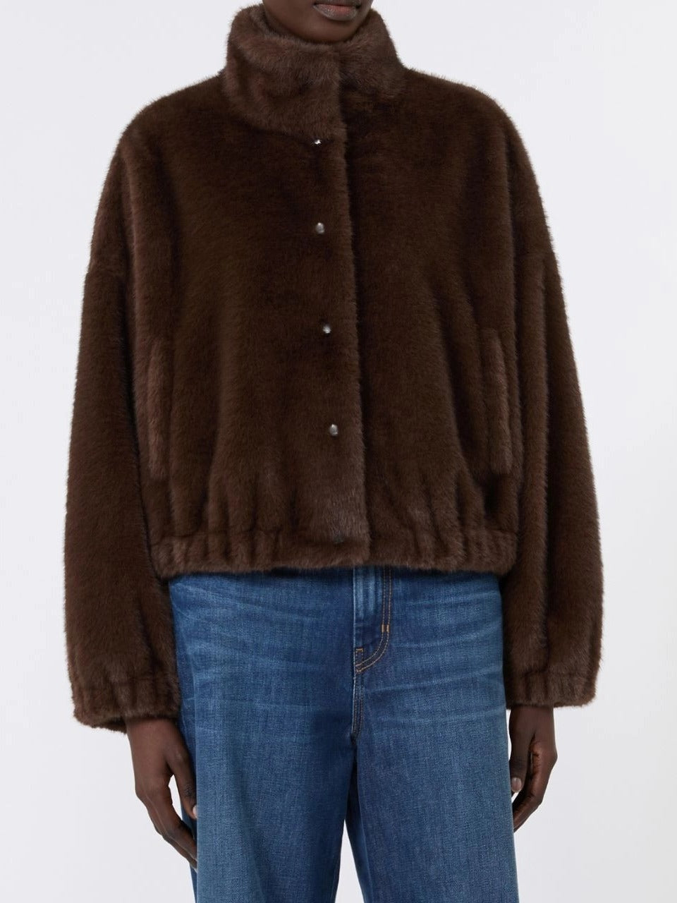 Weekend Max Mara Anemone Giacca Ecopelliccia Marrone