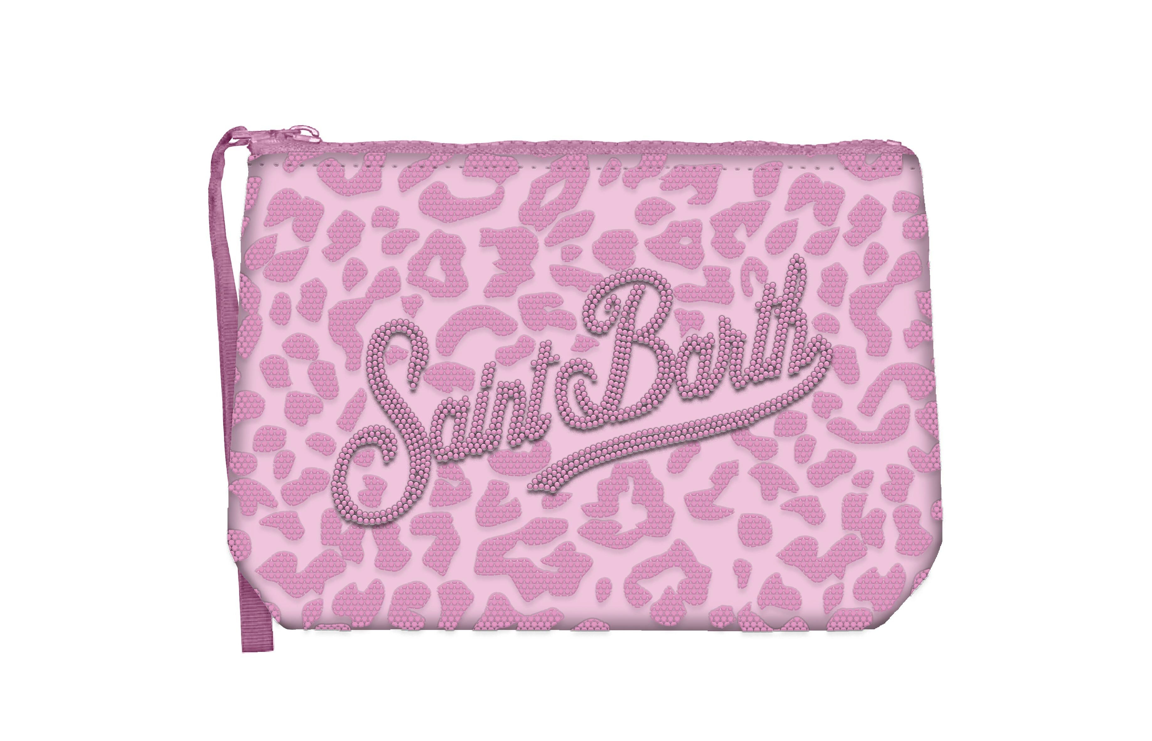 MC2 Saint Barth Aline Strass 09239L Pochette Leopard Rosa