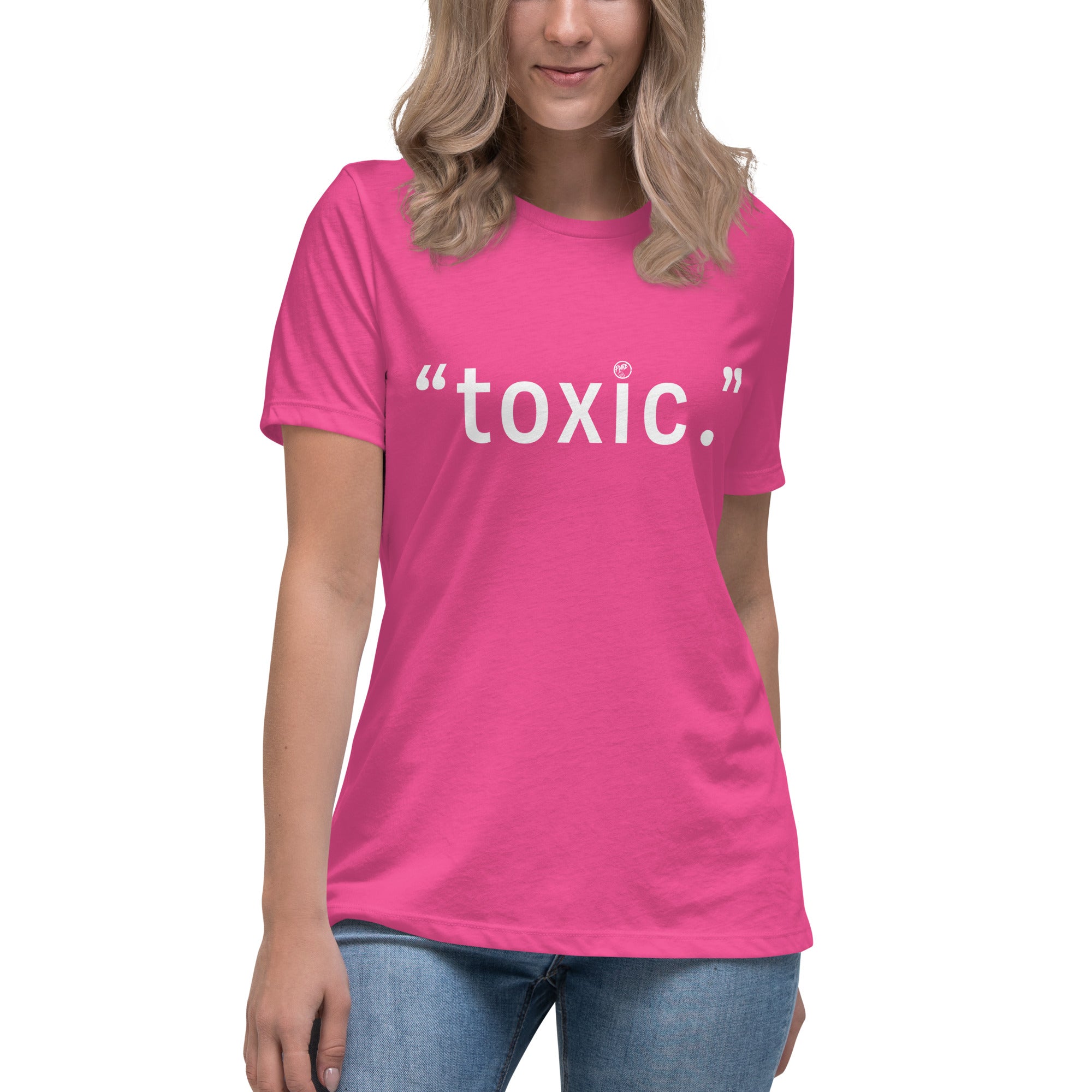 Pure Trash Toxic Maglietta Donna Nero relaxed cotone