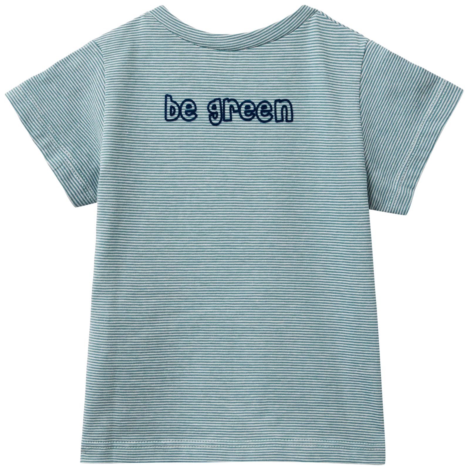 Benetton T-Shirt Bimbo Verde 903 in Cotone con Stampa
